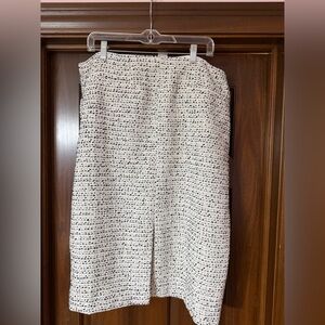 Ann Taylor Black and White Tweed Skirt